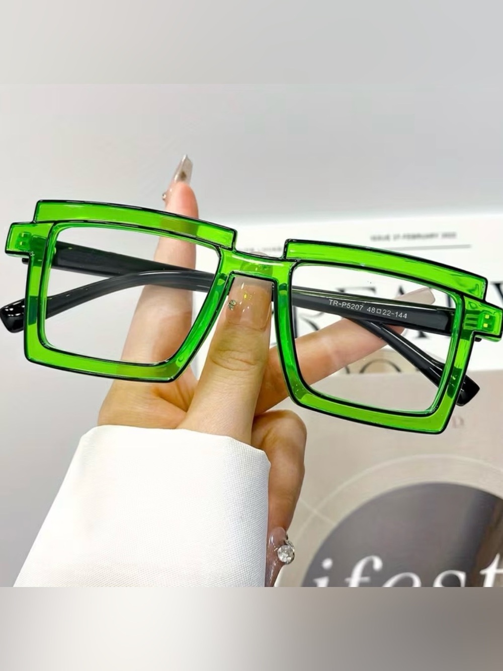 New! Unisex Anime Comic Green Fashion Only Glasses For Cosplay